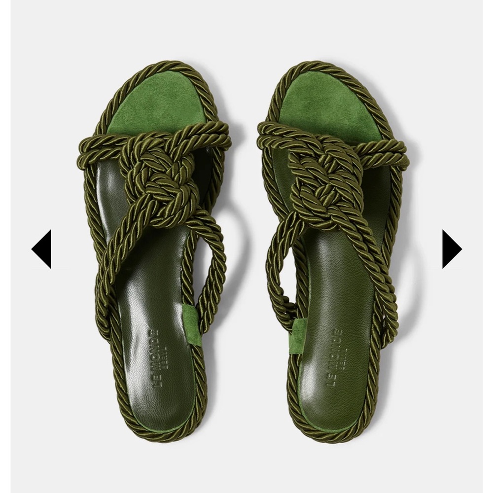 Le Monde Beryl Green Rope Sandals